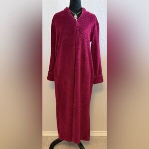 Vintage Oscar De La Renta Women's Small Zip Up Plush Gown
